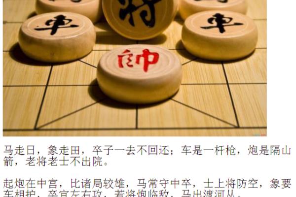 新手如何下象棋,大师教你入门口诀